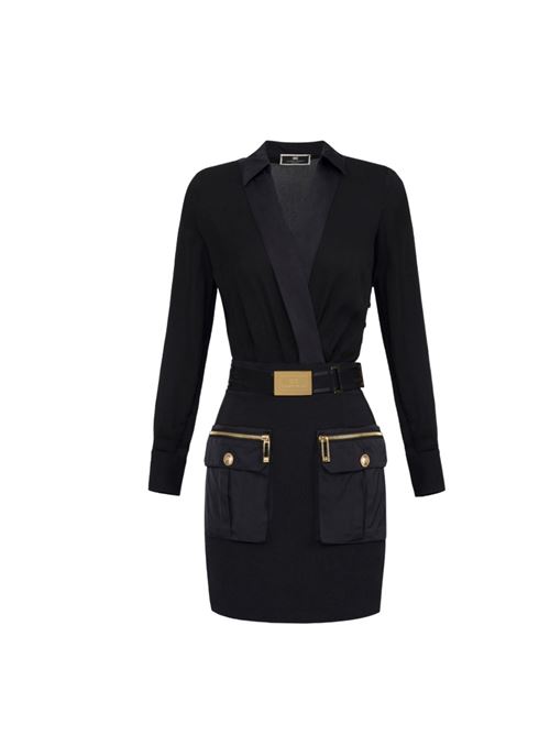 Minidress with crossed shirt and skirt with pockets ELISABETTA FRANCHI | AB65546E2.110